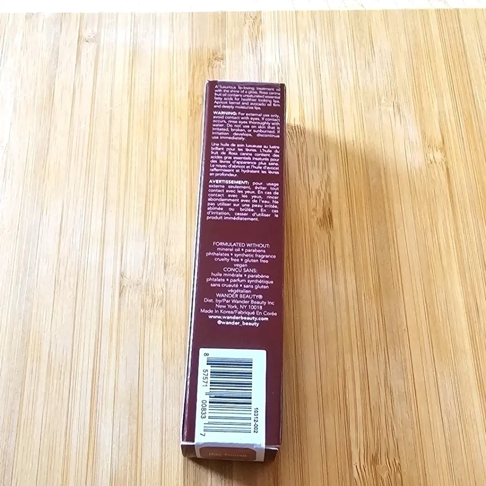 New Wander Beauty Lip Retreat Oil in Shade Skinny Dip, Full-size 10ml (0.33 oz)